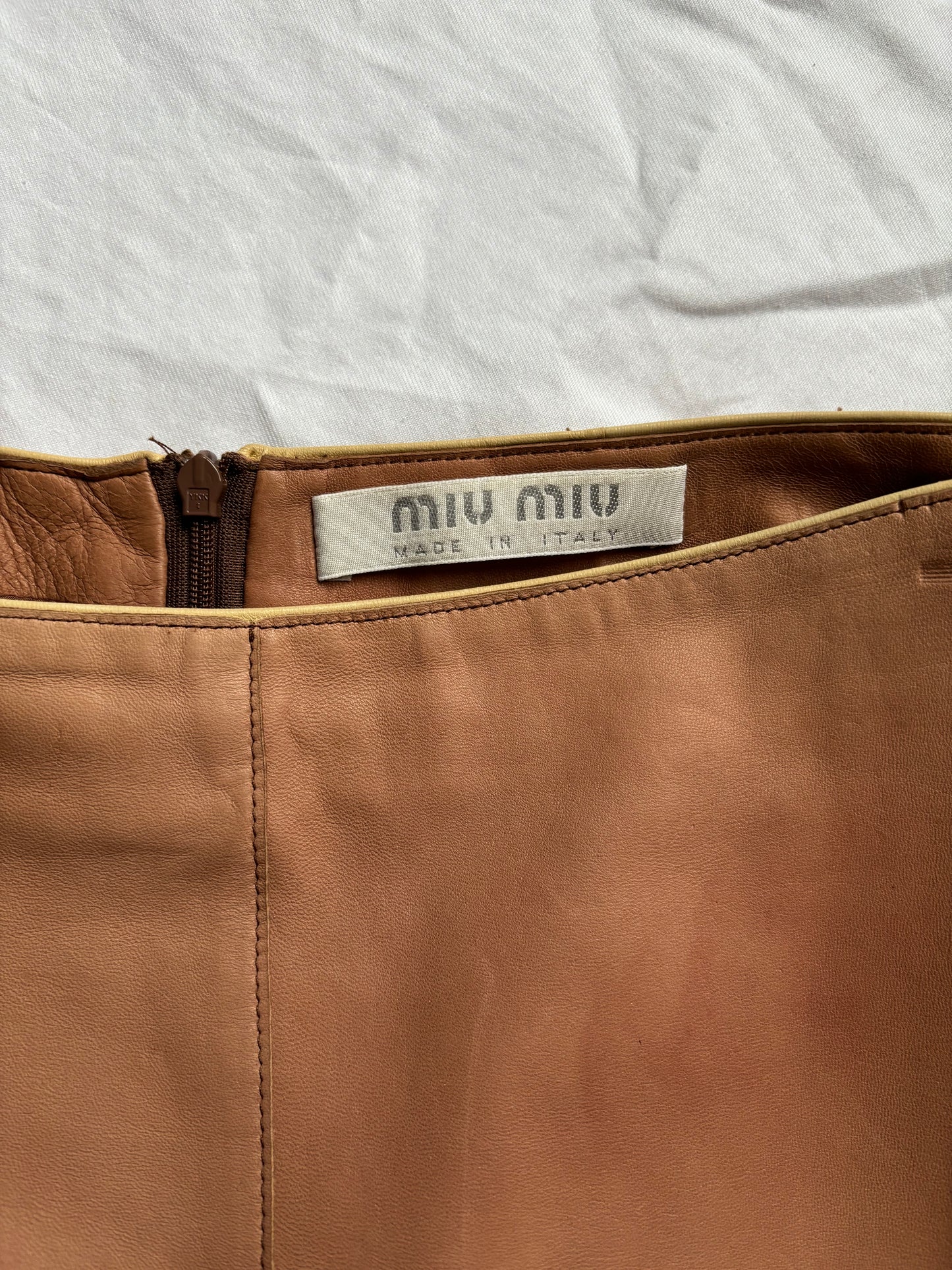 Miu Miu FW 2001 Leather Skirt