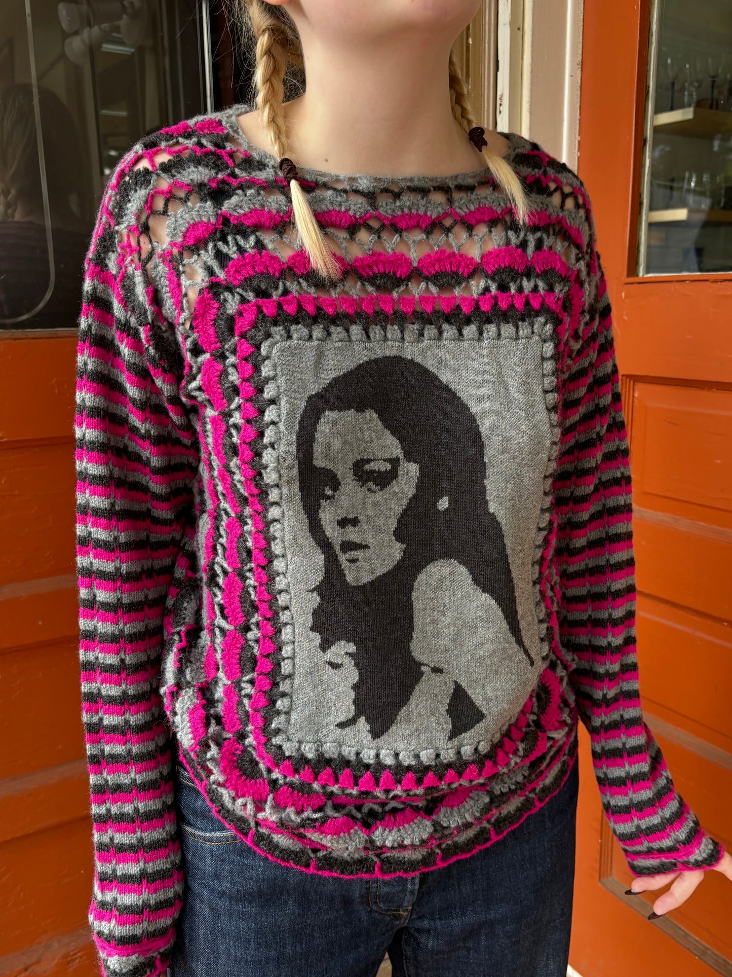 Hysteric Glamour Crochet Sweater